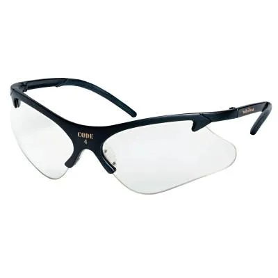Kimberly-Clark Professional Code 4* Safety Eyewear, Clear Lens, Polycarbonate, Anti-Scratch, Black Frame, 19833