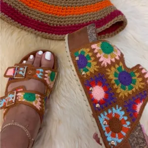 KIOWA Tan Multi Crochet