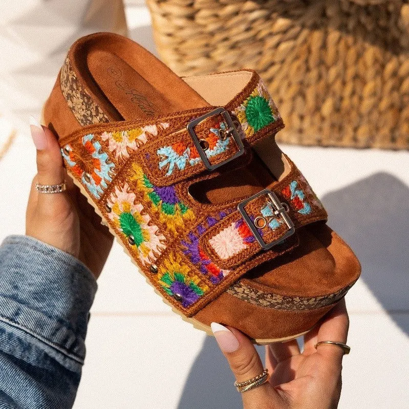 KIOWA Tan Multi Crochet