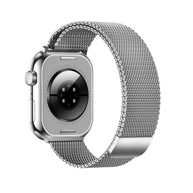 KL08 2.04 inch Color Screen Smart Watch Milan Steel Strap, Support Bluetooth Call(Silver)