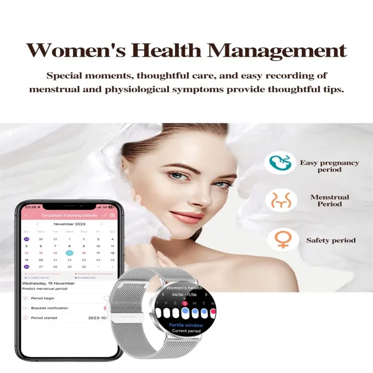 KM88 1.32 inch Color Screen Smart Watch, Support Bluetooth Call / Health Monitoring(Gold)