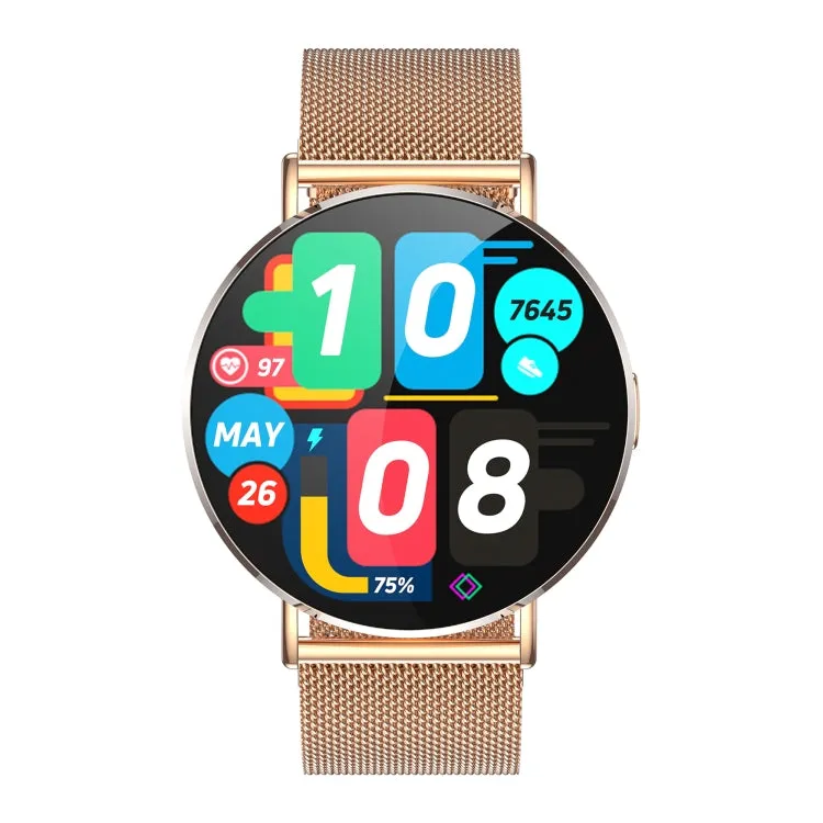 KM88 1.32 inch Color Screen Smart Watch, Support Bluetooth Call / Health Monitoring(Gold)