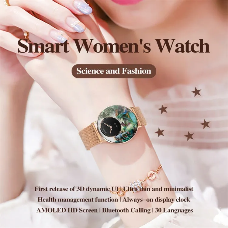 KM88 1.32 inch Color Screen Smart Watch, Support Bluetooth Call / Health Monitoring(Gold)