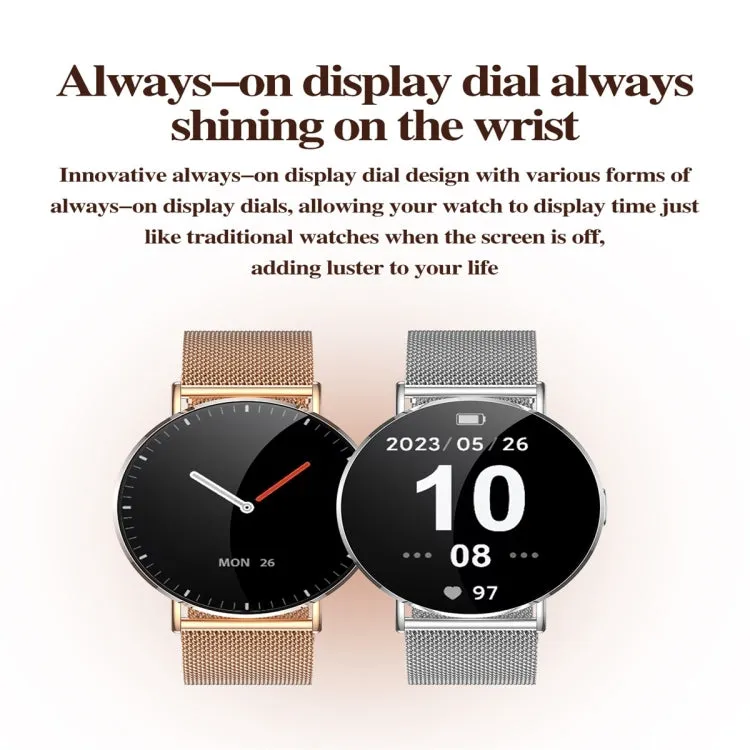 KM88 1.32 inch Color Screen Smart Watch, Support Bluetooth Call / Health Monitoring(Gold)