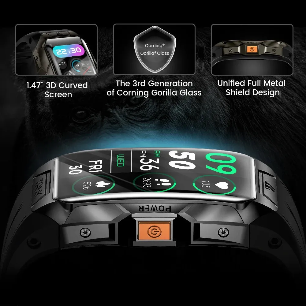 KOSPET Tank X1 1.47" Curved AMOLED Smart Watch
