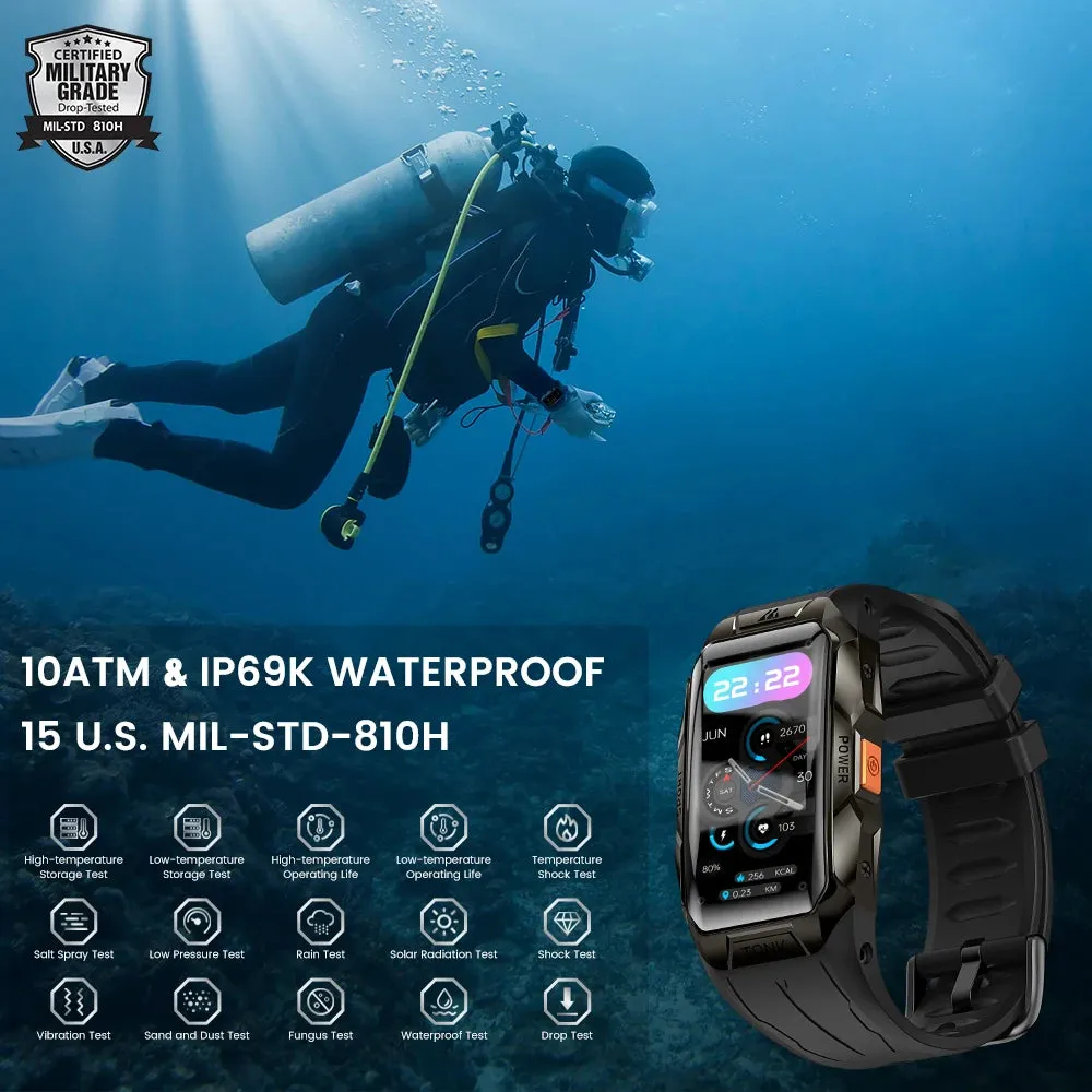 KOSPET Tank X1 1.47" Curved AMOLED Smart Watch