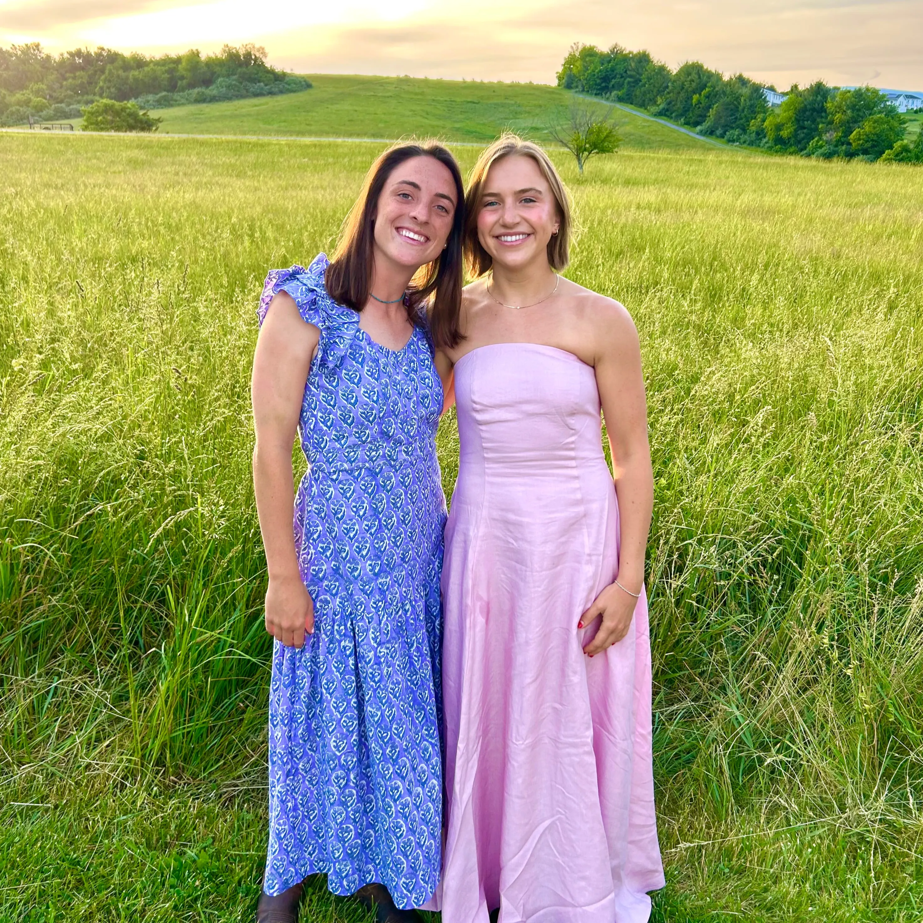 Lavender Block Print Dress