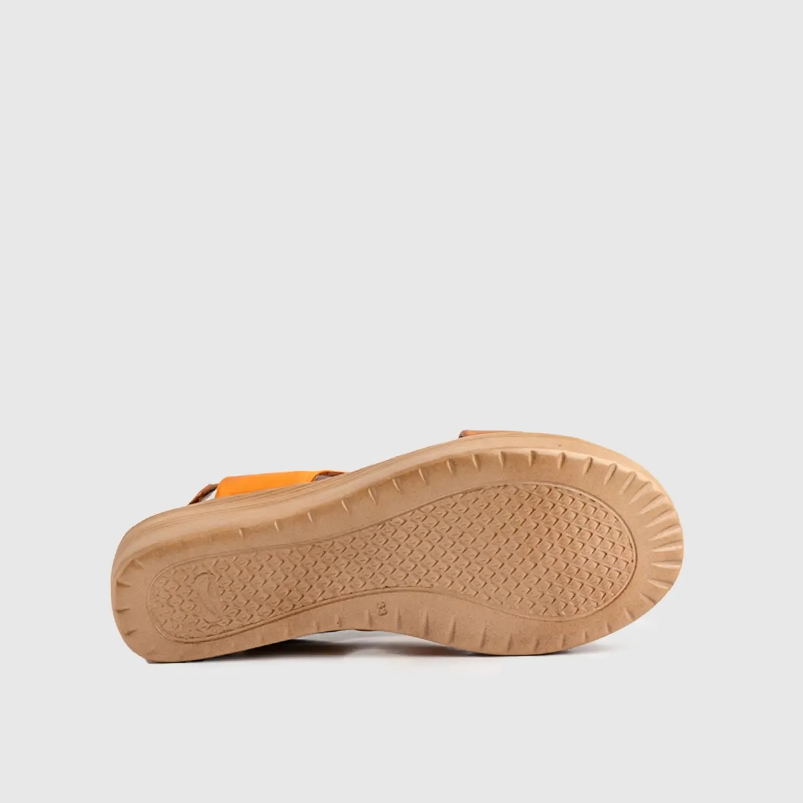 Leather Comfort Wedges Orange 9010