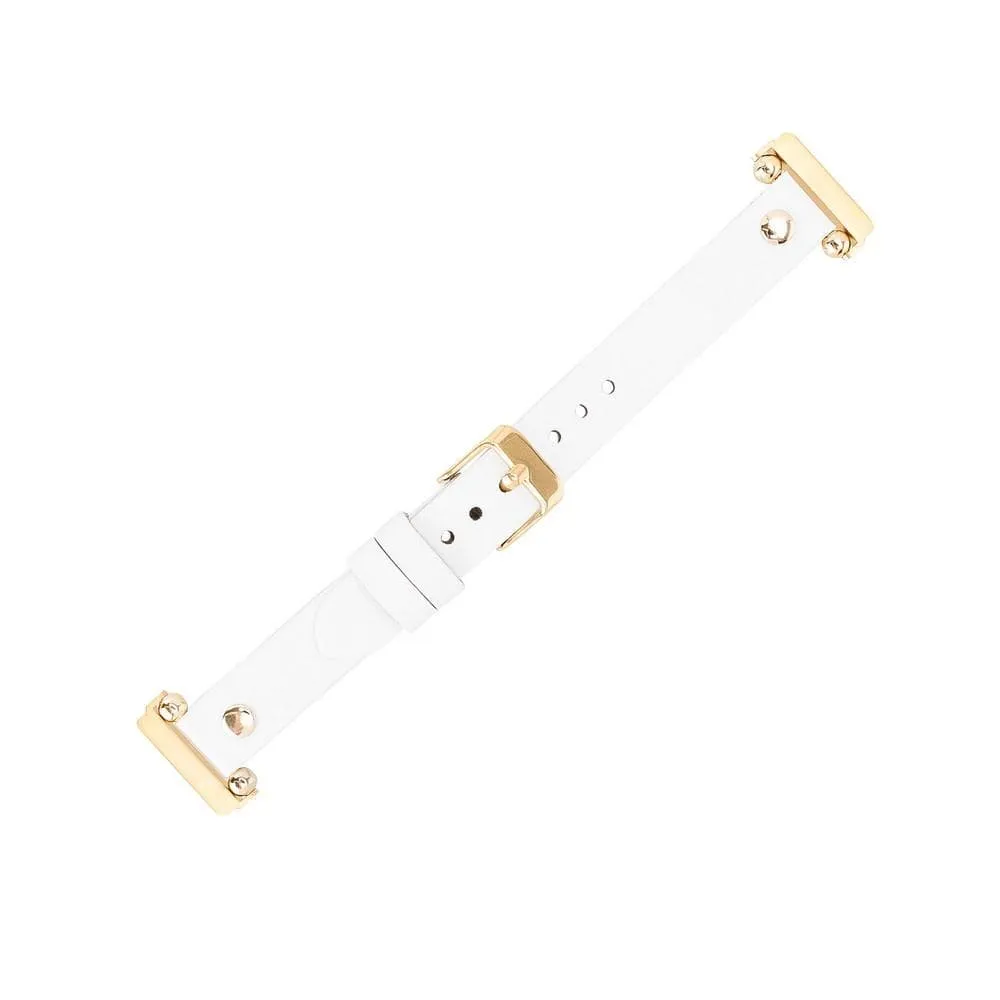 Leather Fitbit Watch Bands - Ferro Gold Trok Style