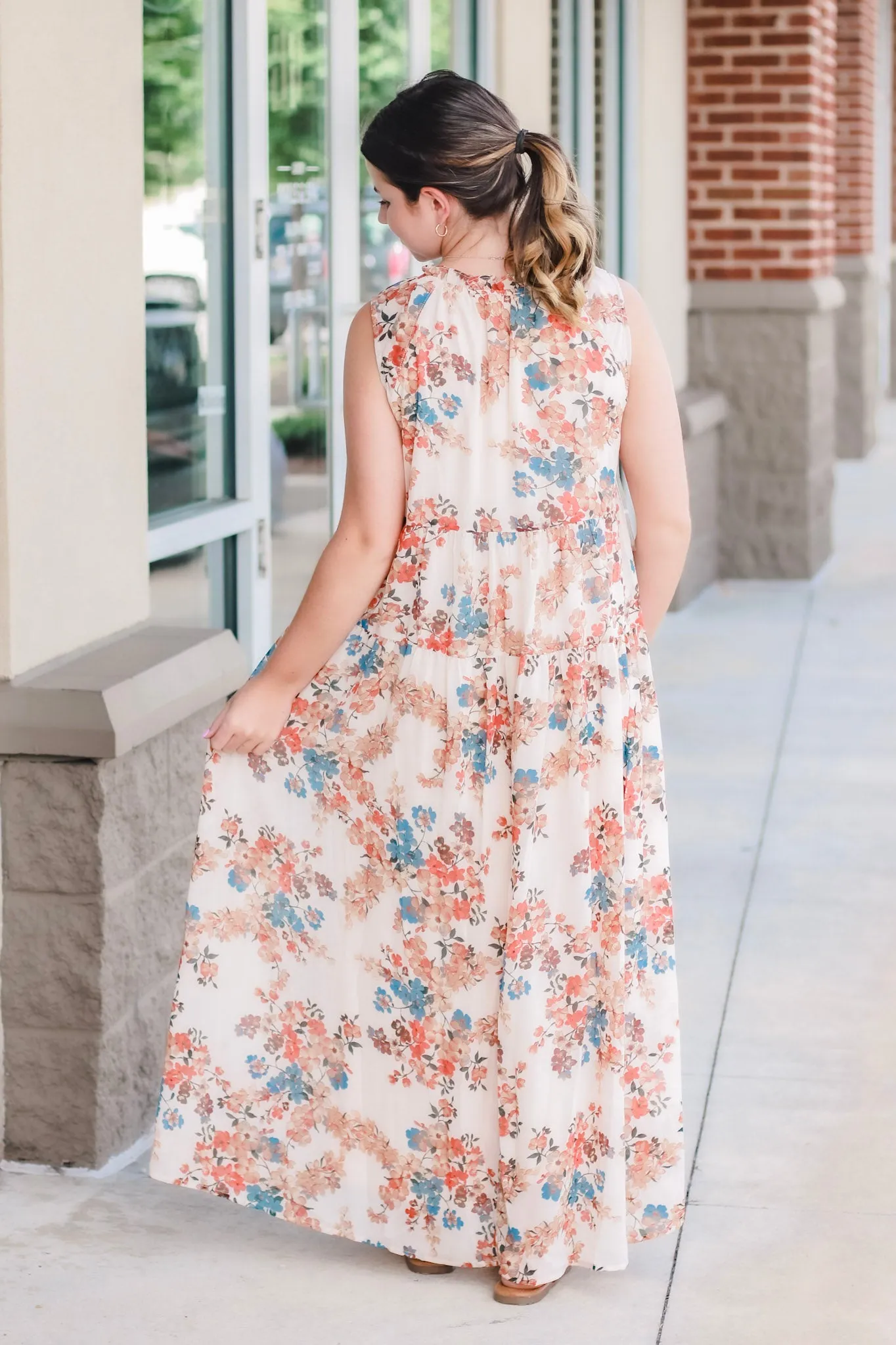 Leave You Breathless Floral Maxi in Natural