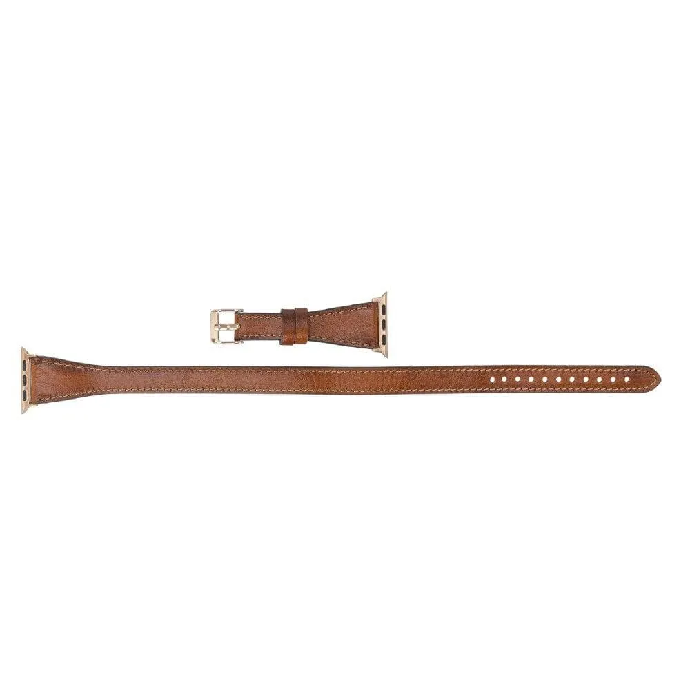 Leeds Double Tour Slim Apple Watch Leather Straps