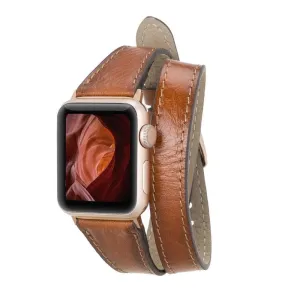 Leeds Double Tour Slim Apple Watch Leather Straps