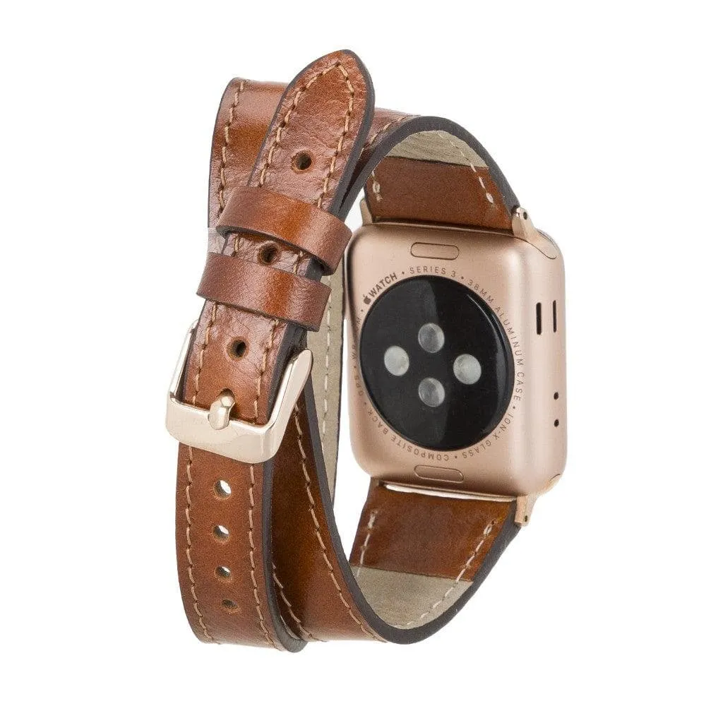 Leeds Double Tour Slim Apple Watch Leather Straps