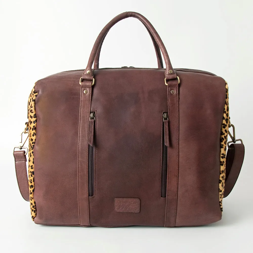 Leopard Leather Duffle Bag