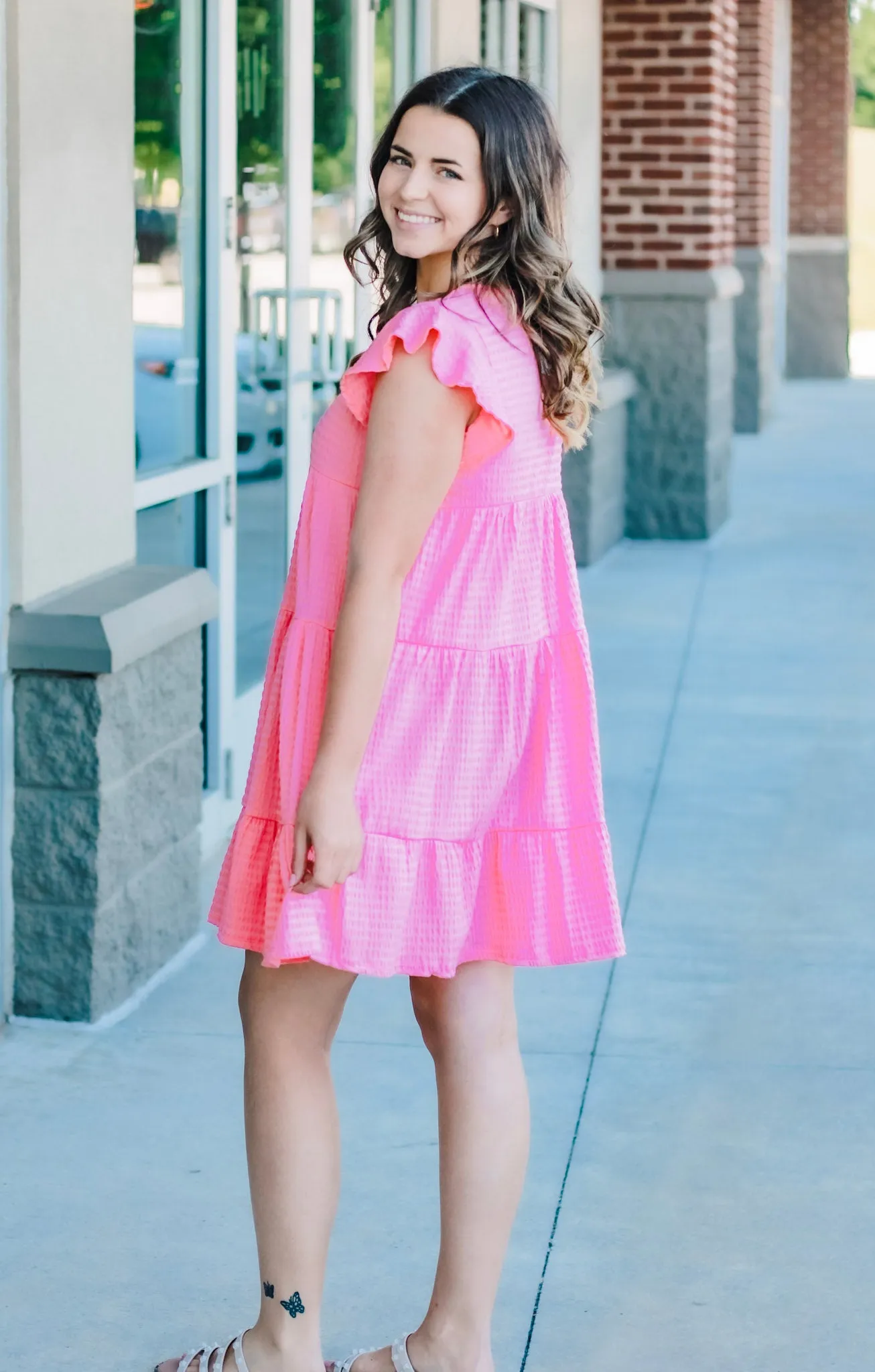 Let's Take a Trip Coral Dress