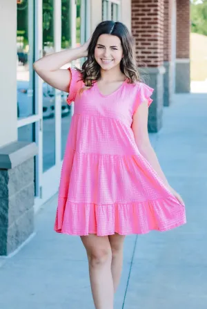 Let's Take a Trip Coral Dress