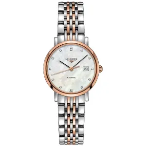 LONGINES ELEGANT COLLECTION 29MM ELEGANT WATCH MOTHERPERLANS BRILLANTS Automatic Steel Finishes Rosa Rosa L4.310.5.87.7