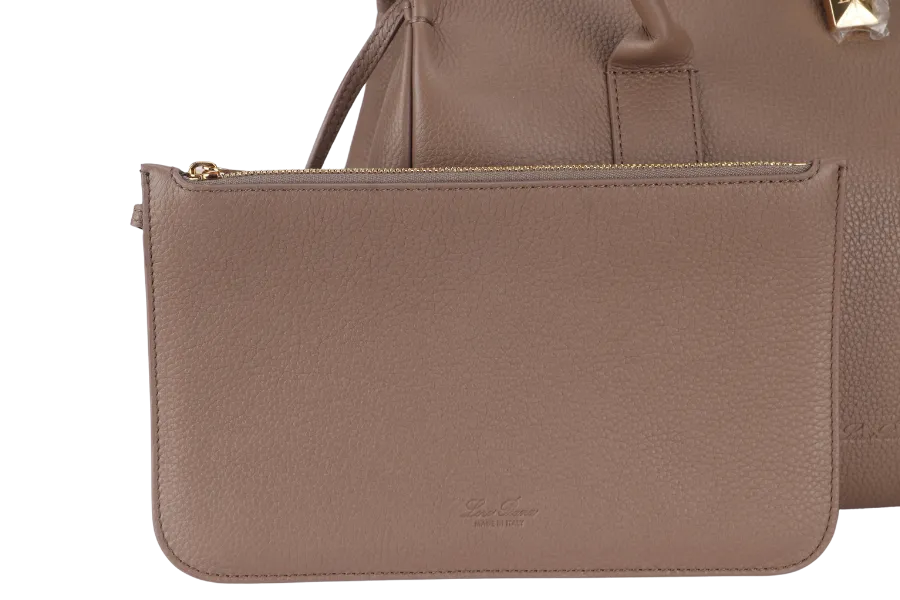 LORO PIANA LOOM L32 ETOUPE COLOR GOLD HARDWARE WITH DUST COVER, LOCK AND BOX