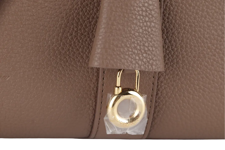 LORO PIANA LOOM L32 ETOUPE COLOR GOLD HARDWARE WITH DUST COVER, LOCK AND BOX