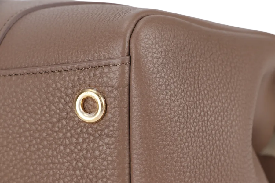 LORO PIANA LOOM L32 ETOUPE COLOR GOLD HARDWARE WITH DUST COVER, LOCK AND BOX
