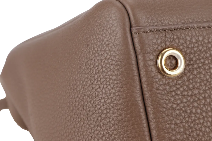 LORO PIANA LOOM L32 ETOUPE COLOR GOLD HARDWARE WITH DUST COVER, LOCK AND BOX