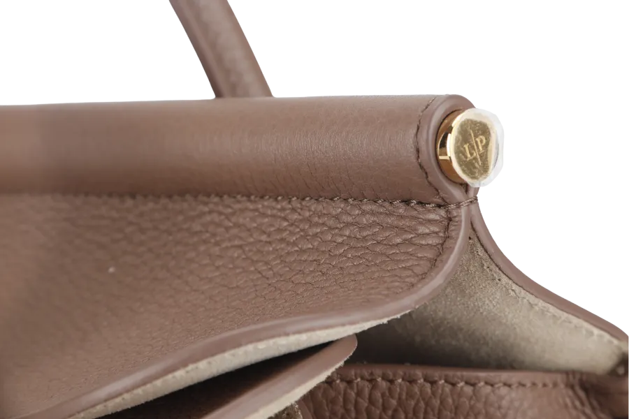 LORO PIANA LOOM L32 ETOUPE COLOR GOLD HARDWARE WITH DUST COVER, LOCK AND BOX