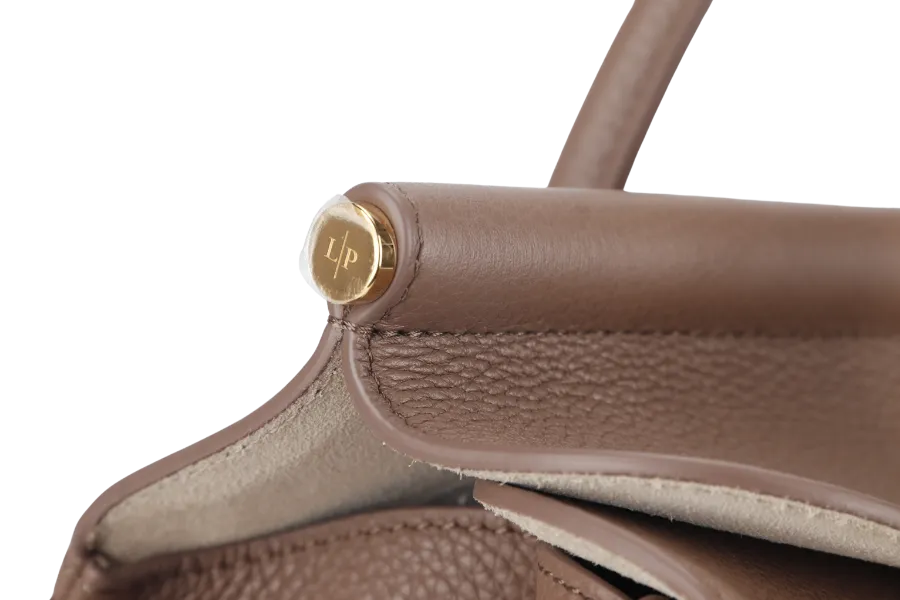 LORO PIANA LOOM L32 ETOUPE COLOR GOLD HARDWARE WITH DUST COVER, LOCK AND BOX