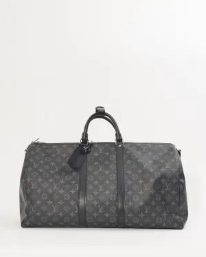 Louis Vuitton Black Monogram Eclipse Keepall Bandouliere 55 - NO STRAP