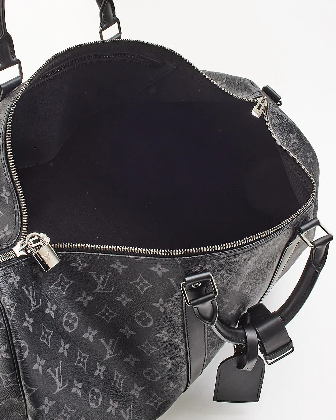 Louis Vuitton Black Monogram Eclipse Keepall Bandouliere 55 - NO STRAP