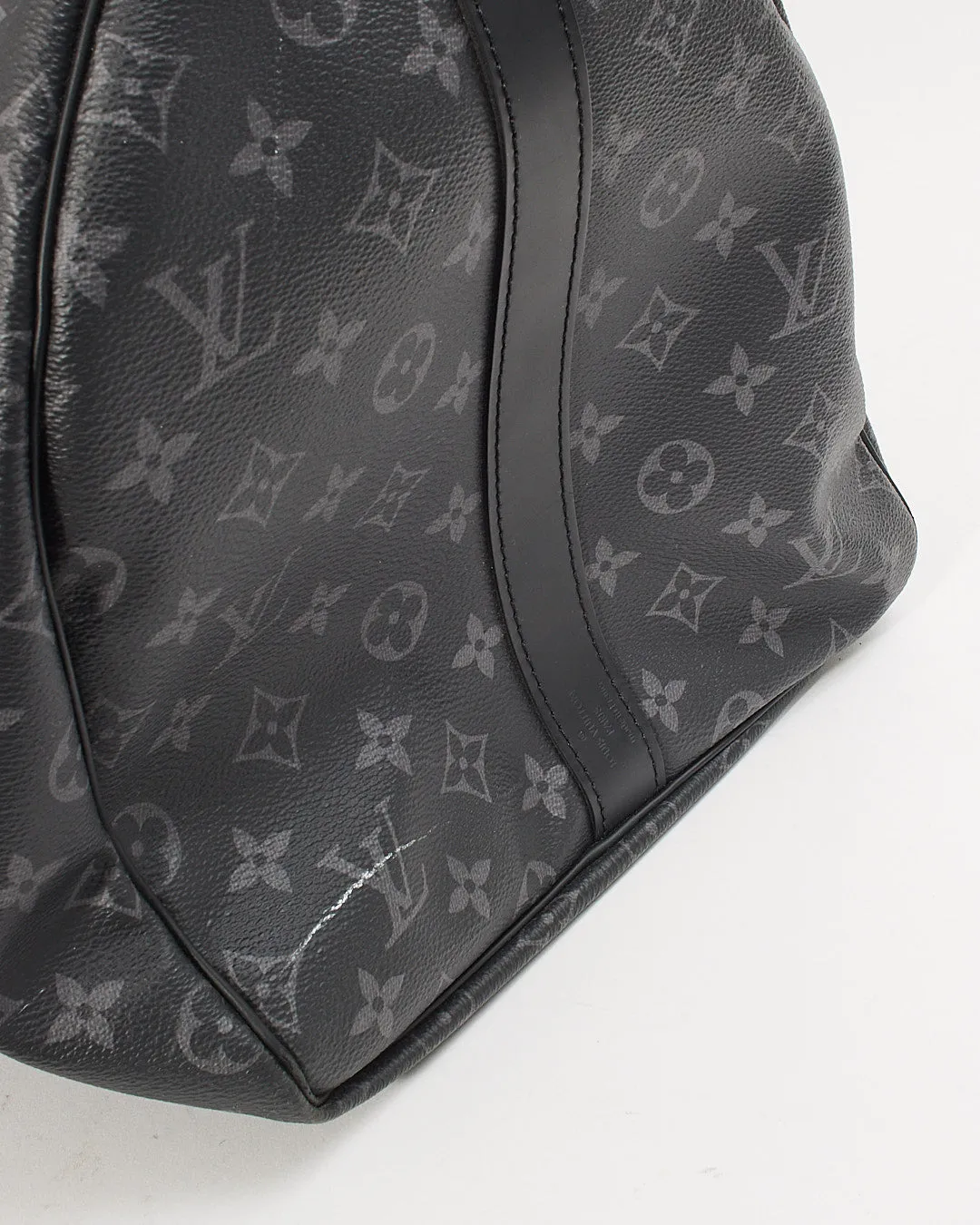 Louis Vuitton Black Monogram Eclipse Keepall Bandouliere 55 - NO STRAP