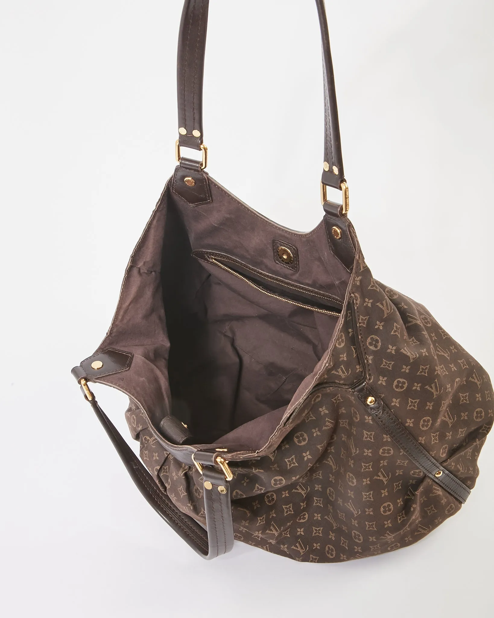 Louis Vuitton Brown Mini Lin Monogram Shoulder Bag RETURN