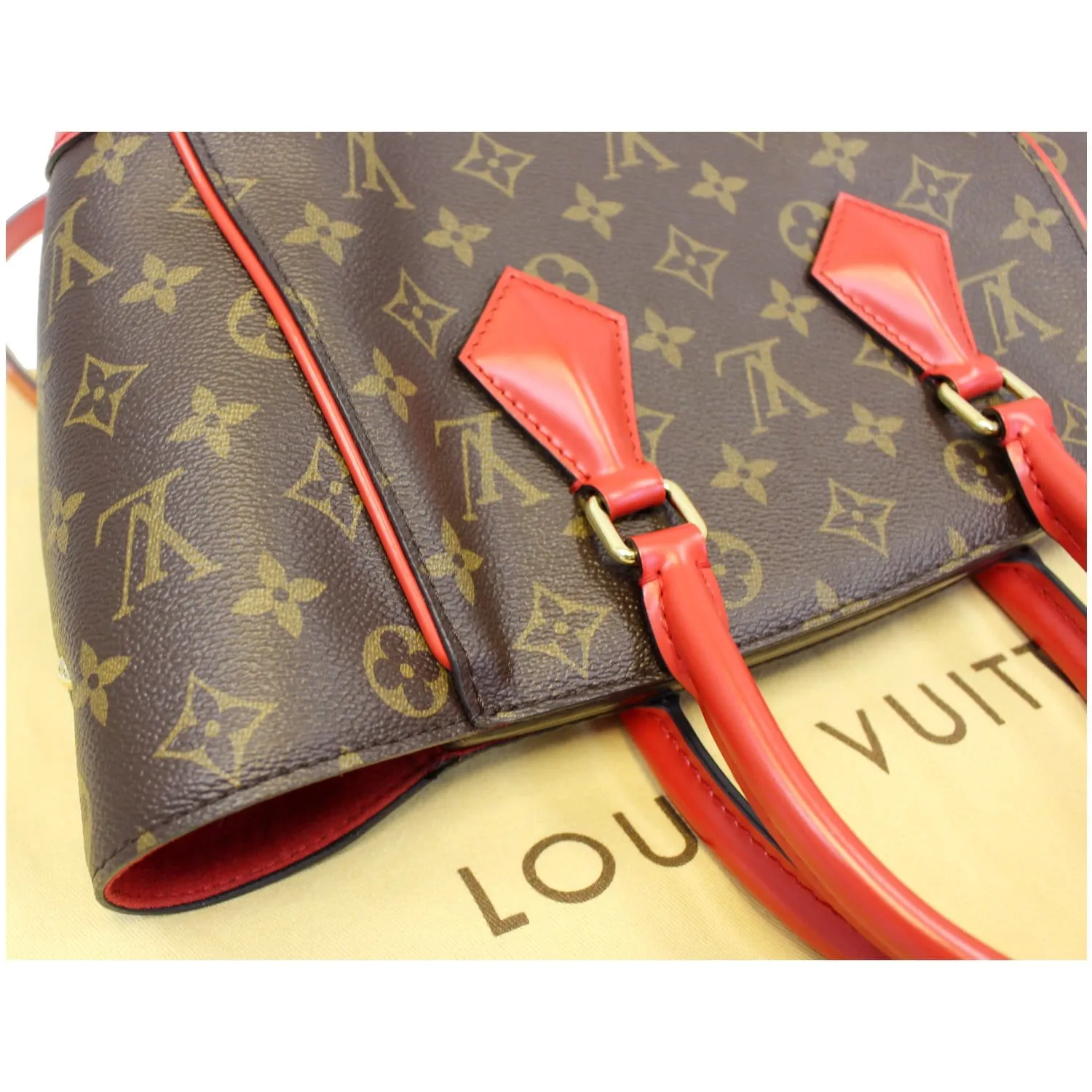 LOUIS VUITTON Phenix Monogram Canvas Shoulder Handbag Coquelicot