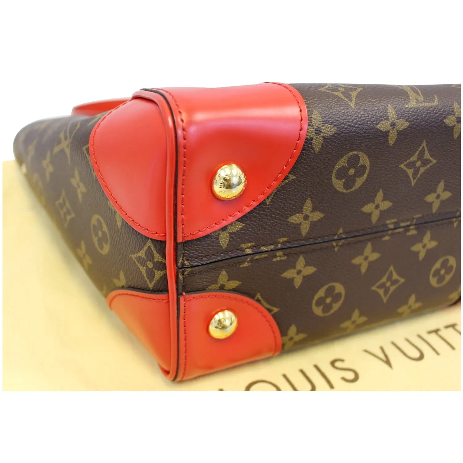 LOUIS VUITTON Phenix Monogram Canvas Shoulder Handbag Coquelicot