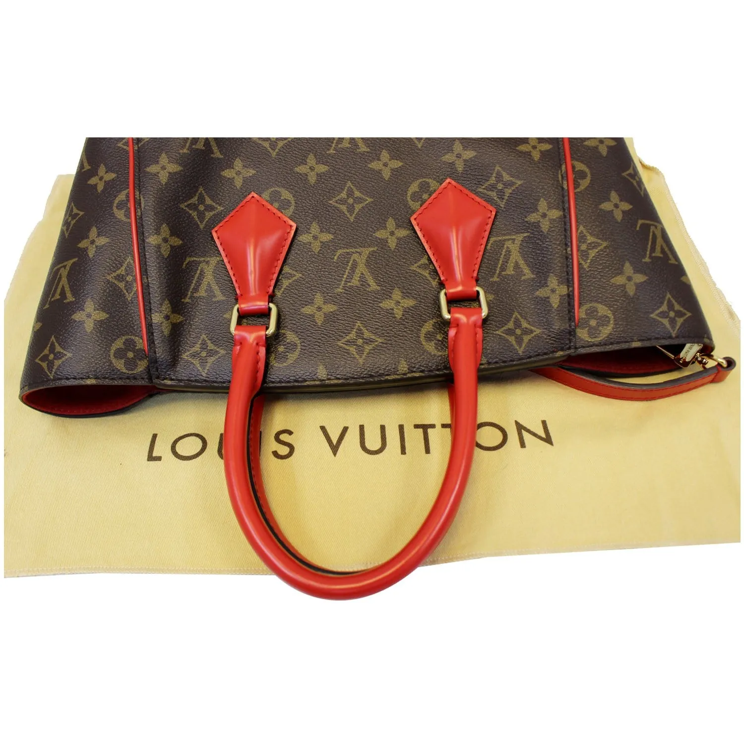 LOUIS VUITTON Phenix Monogram Canvas Shoulder Handbag Coquelicot