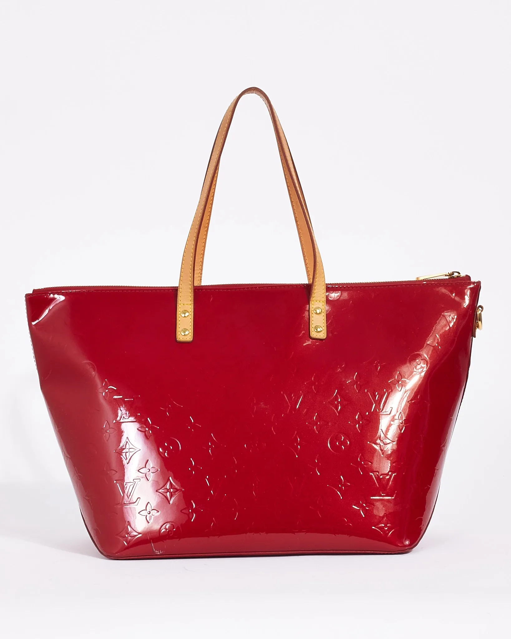 Louis Vuitton Red (Pomme D'Amour) Monogram Vernis Bellevue GM Tote