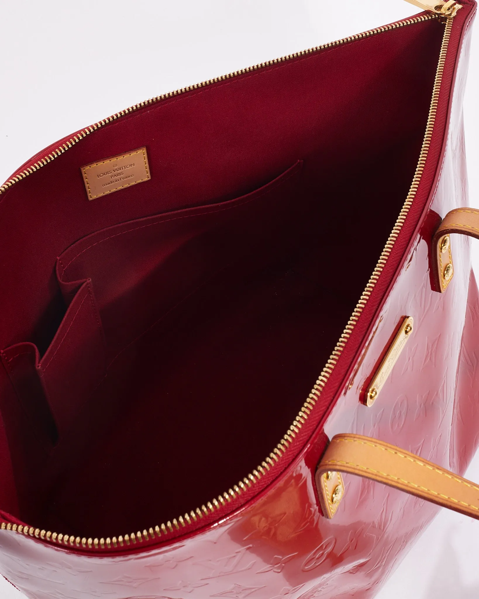 Louis Vuitton Red (Pomme D'Amour) Monogram Vernis Bellevue GM Tote