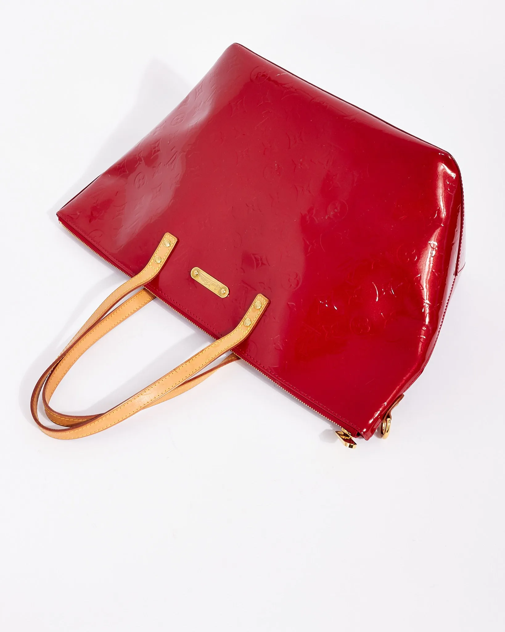 Louis Vuitton Red (Pomme D'Amour) Monogram Vernis Bellevue GM Tote