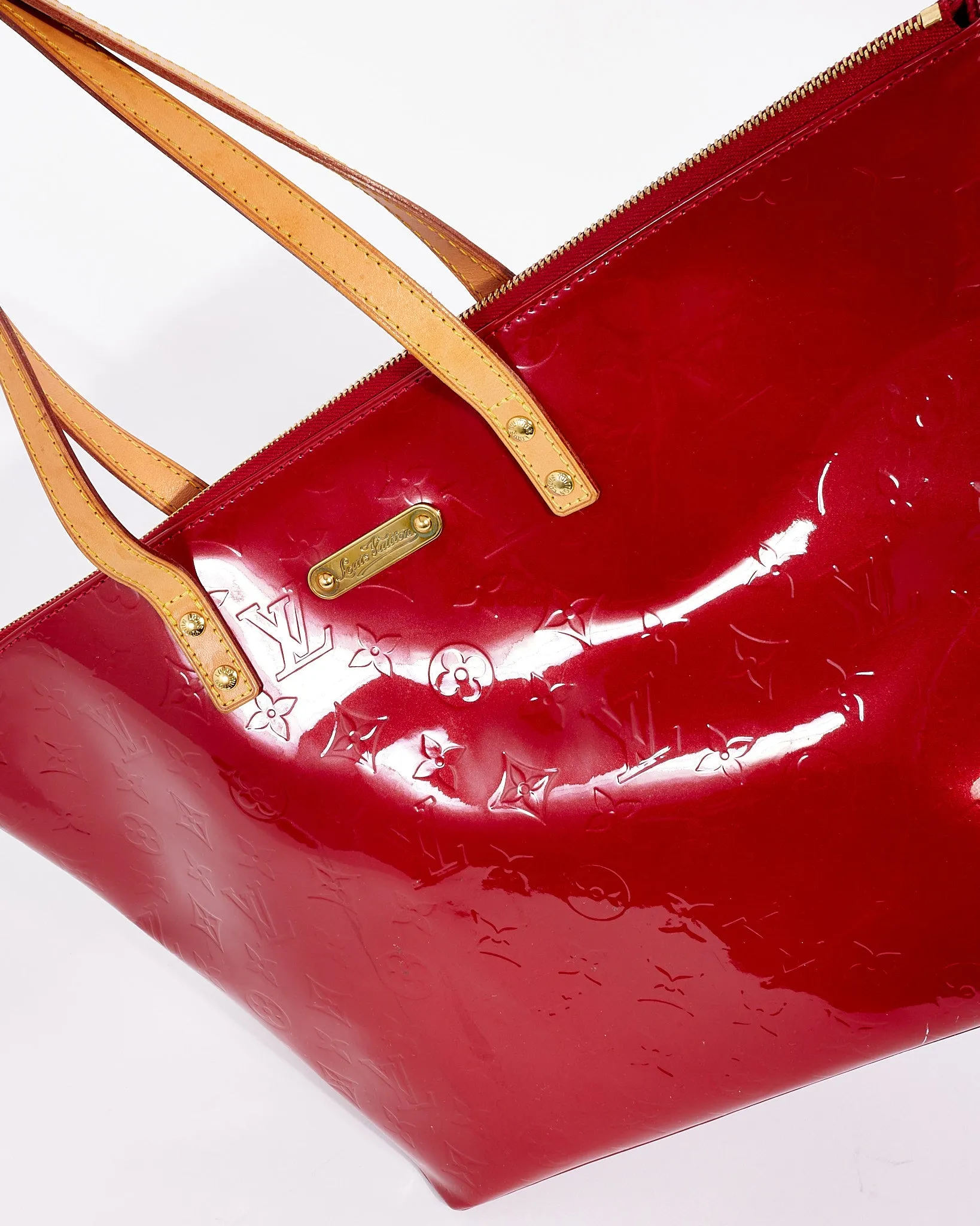 Louis Vuitton Red (Pomme D'Amour) Monogram Vernis Bellevue GM Tote
