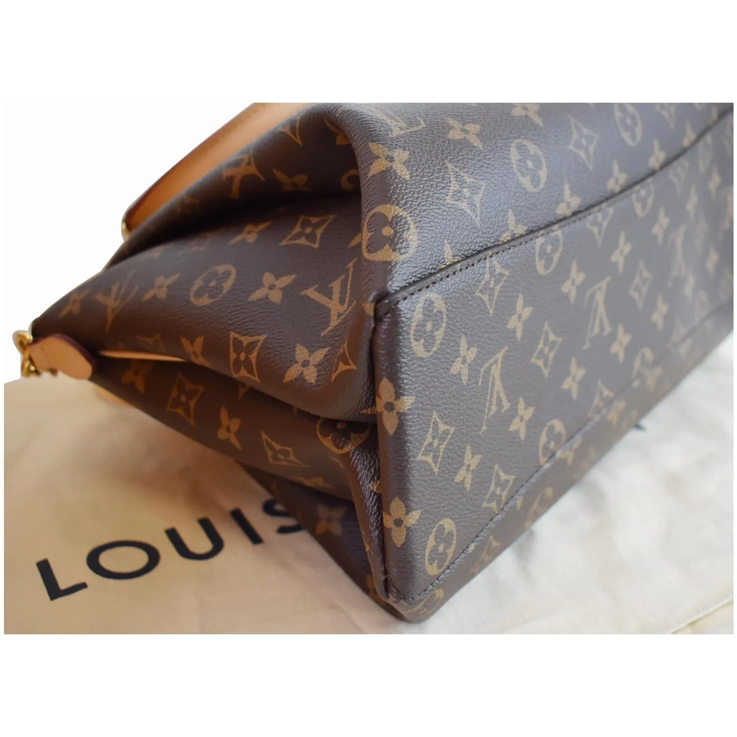 LOUIS VUITTON Rivoli PM Monogram Canvas Shoulder Bag Brown