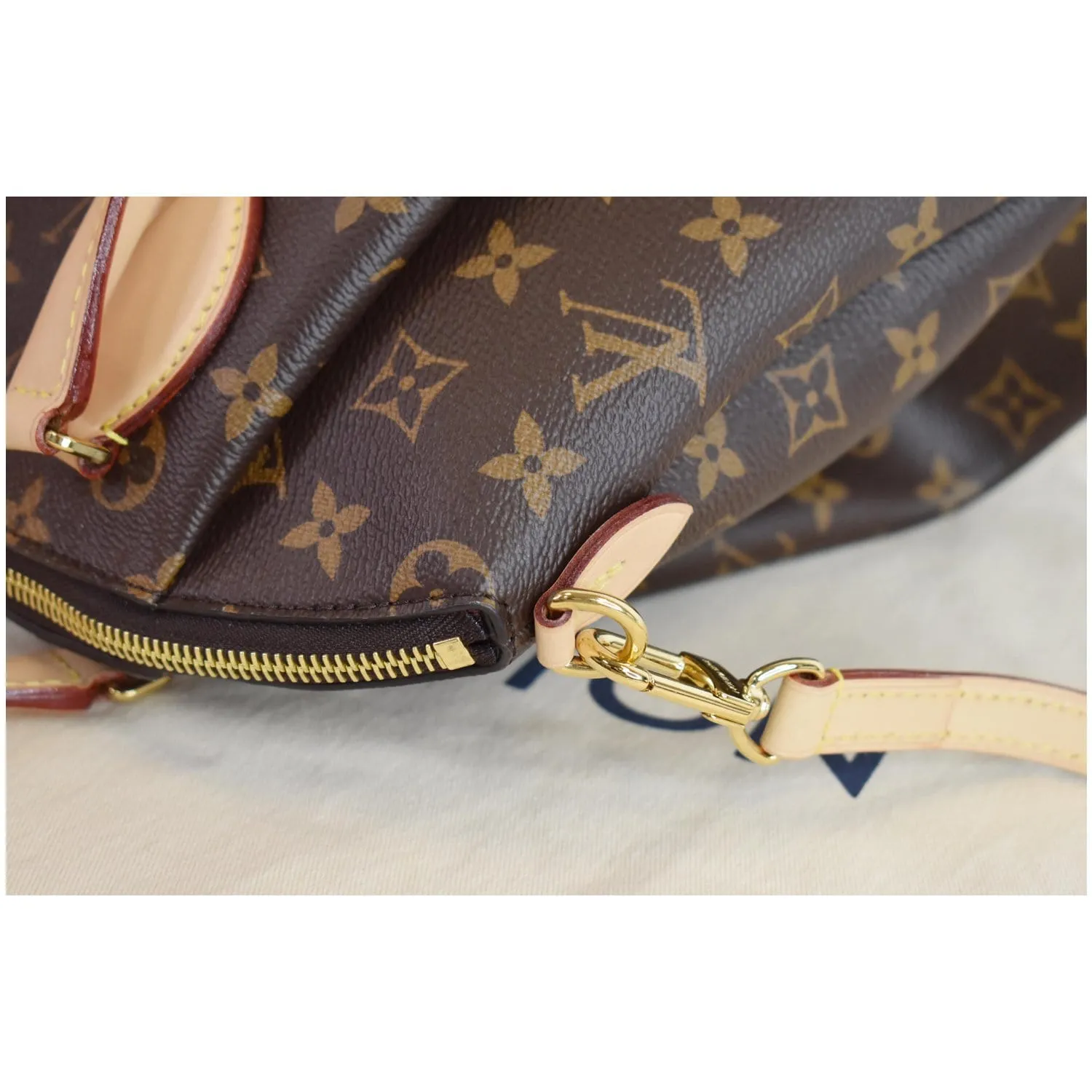 LOUIS VUITTON Rivoli PM Monogram Canvas Shoulder Bag Brown