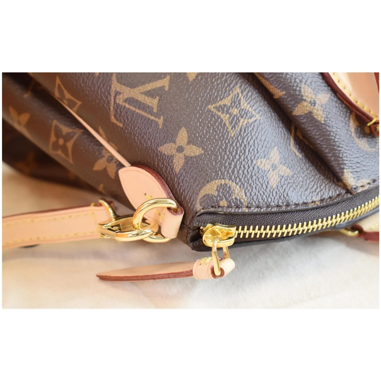 LOUIS VUITTON Rivoli PM Monogram Canvas Shoulder Bag Brown