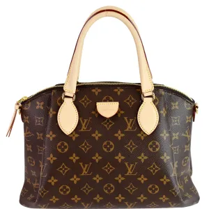 LOUIS VUITTON Rivoli PM Monogram Canvas Shoulder Bag Brown