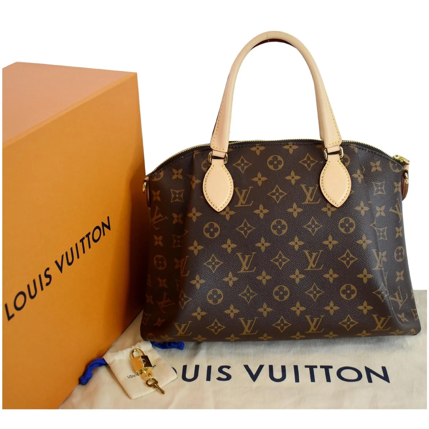 LOUIS VUITTON Rivoli PM Monogram Canvas Shoulder Bag Brown