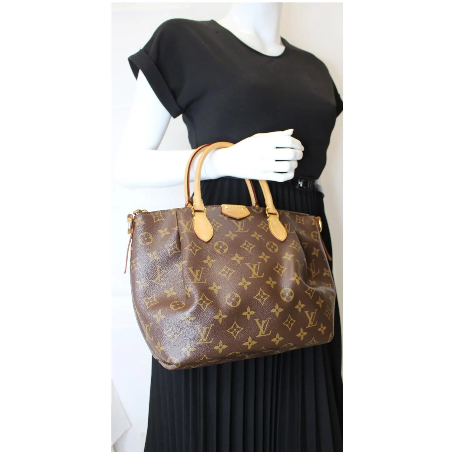 LOUIS VUITTON Turenne PM Monogram Canvas Shoulder Bag Brown