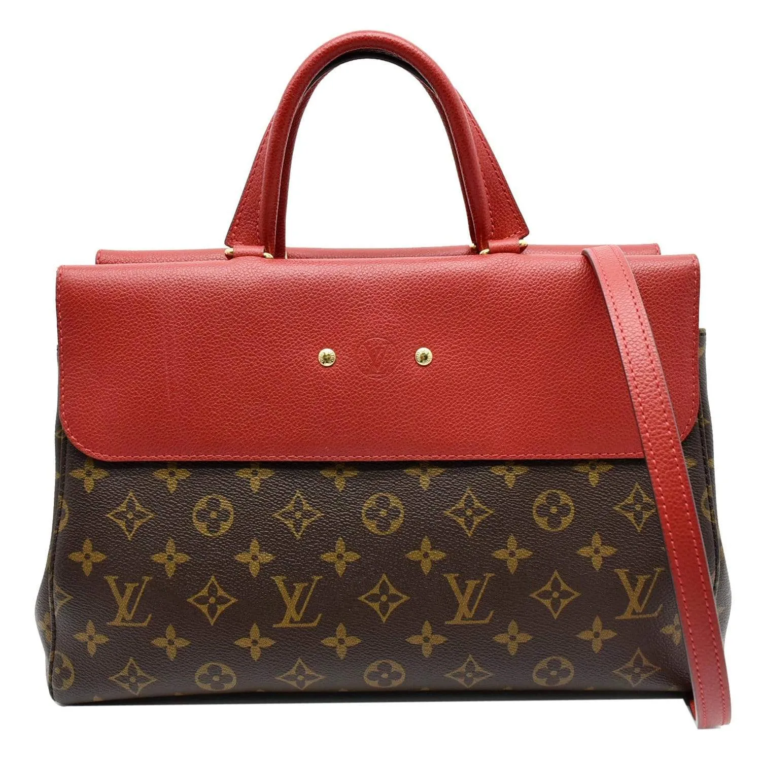 LOUIS VUITTON Venus Monogram Canvas 2way Shoulder Bag Red