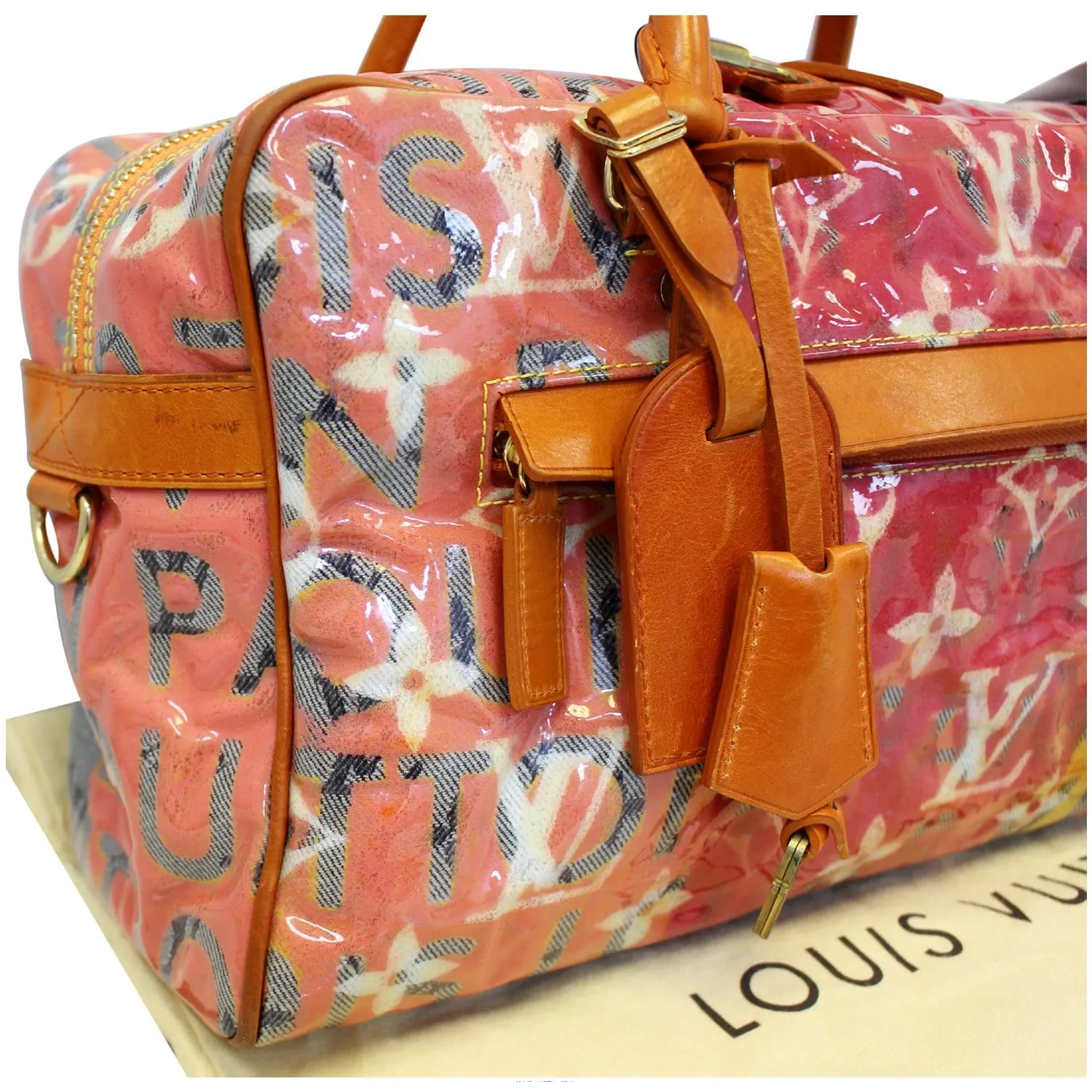 LOUIS VUITTON Weekender PM Monogram Pulp Rose Satchel Bag