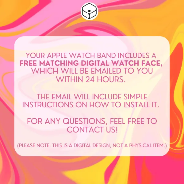 Love Whispers Print | Silicone Watch Band for Apple Watch ®   Watch Face Incl.