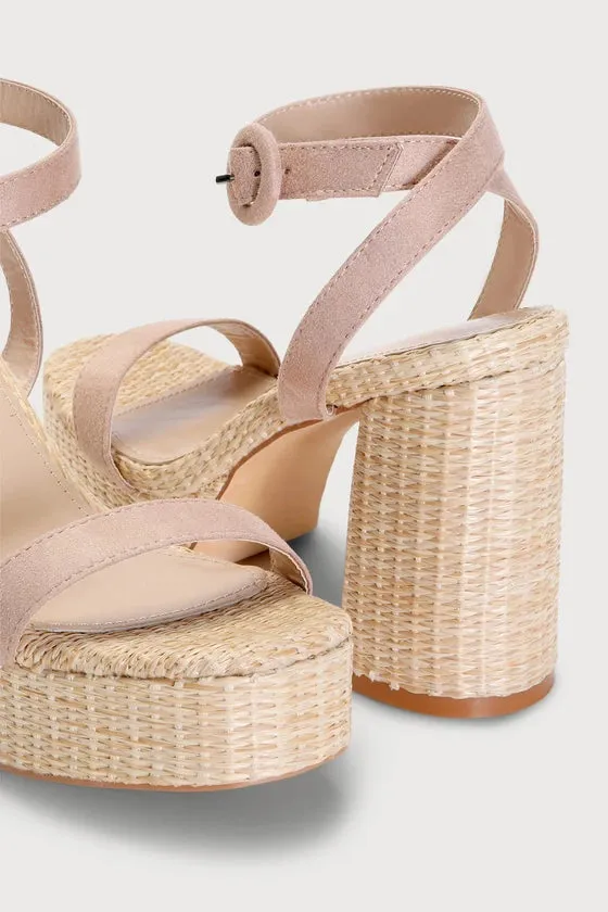 LULUS Suede Platform Wedges