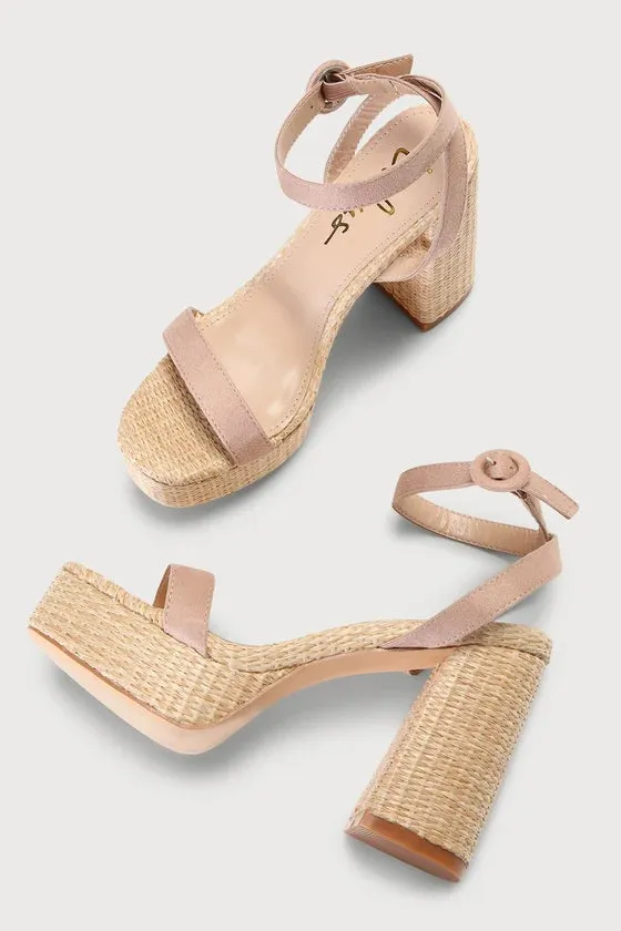 LULUS Suede Platform Wedges