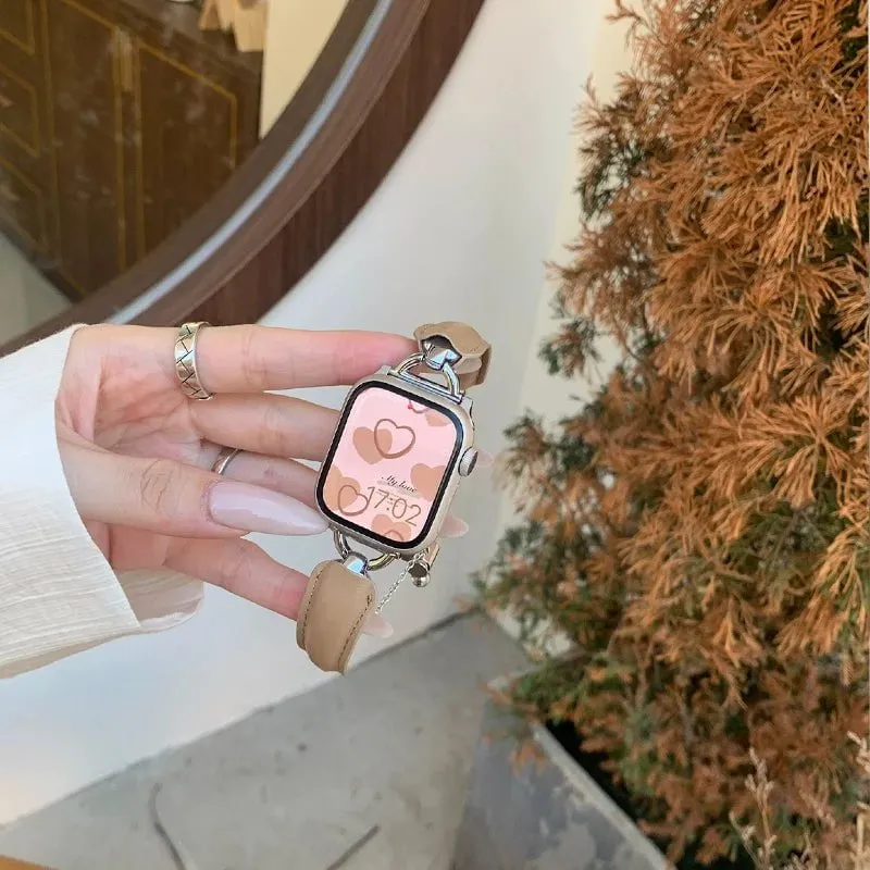 Luxury Metal Leather Bracelet for Apple Watch Band